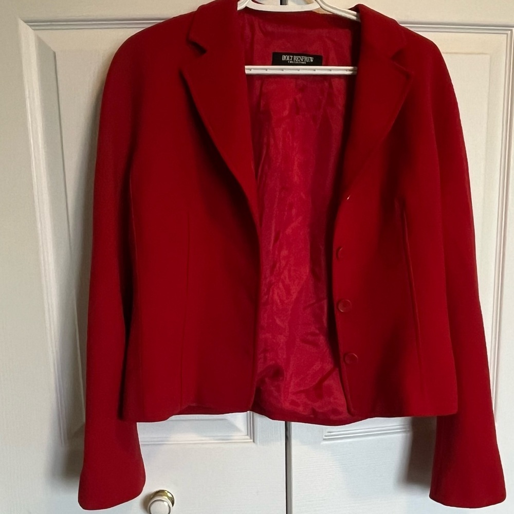 Holt Renfrew Collection VINTAGE Red Women’s Blazer | 100% wool | size 14